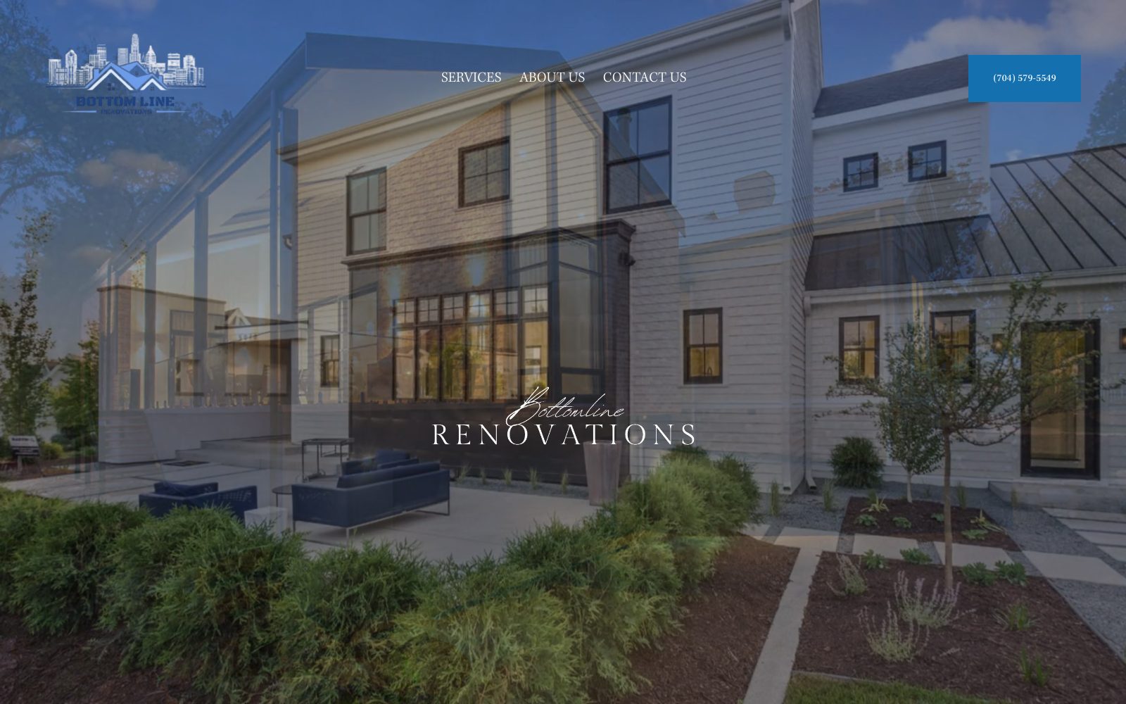 The current bottomlinerenovations.com homepage